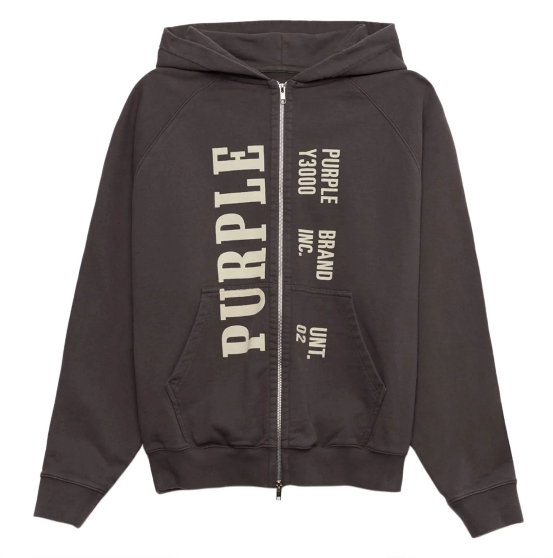 PURPLE-BRAND HISTORY 2WAY ZIP HOODIE MENS STYLE : P408-HZCH122 | COPPED